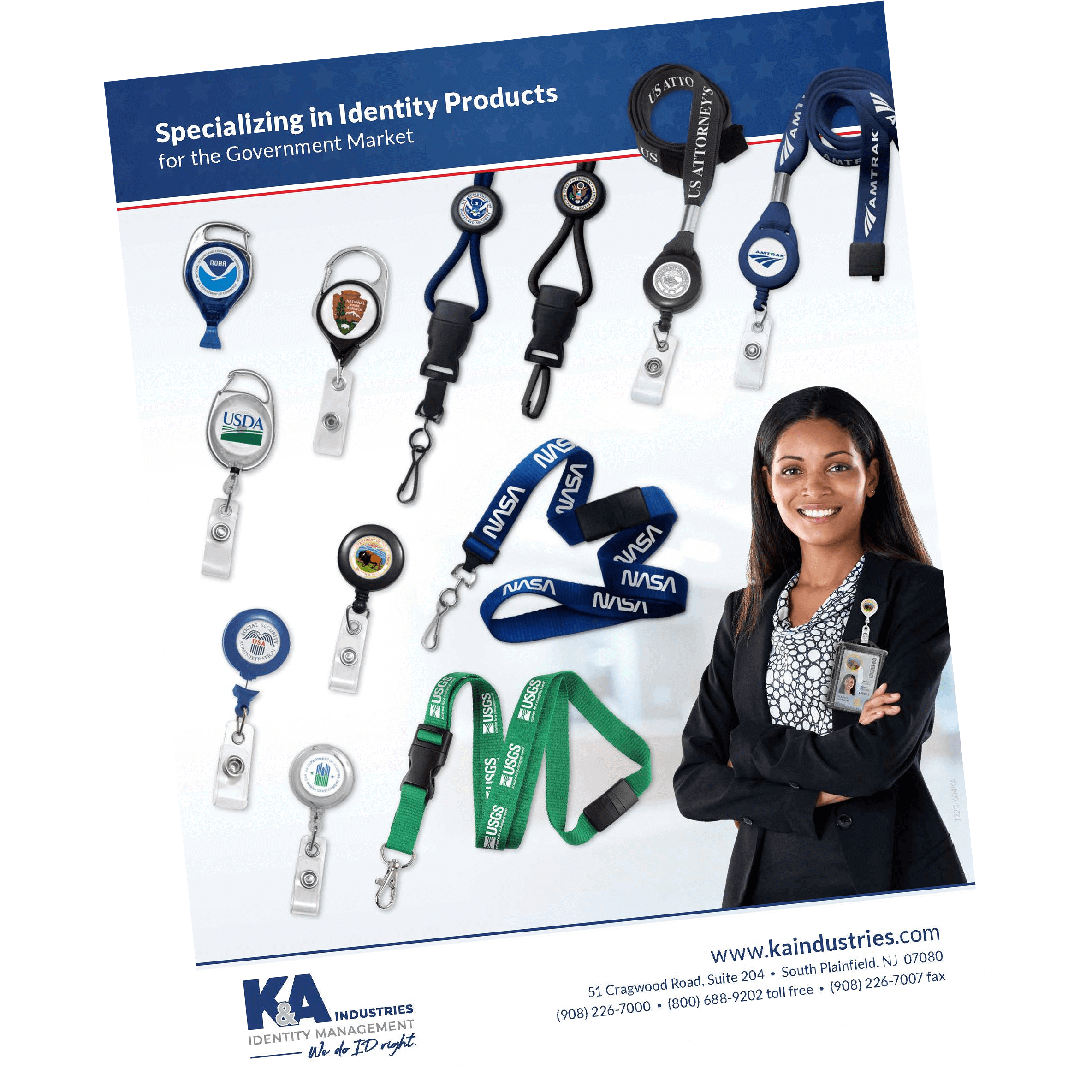 Brochure for Government Agencies ID Card Accessories — Government Identity Management from K&A Industries