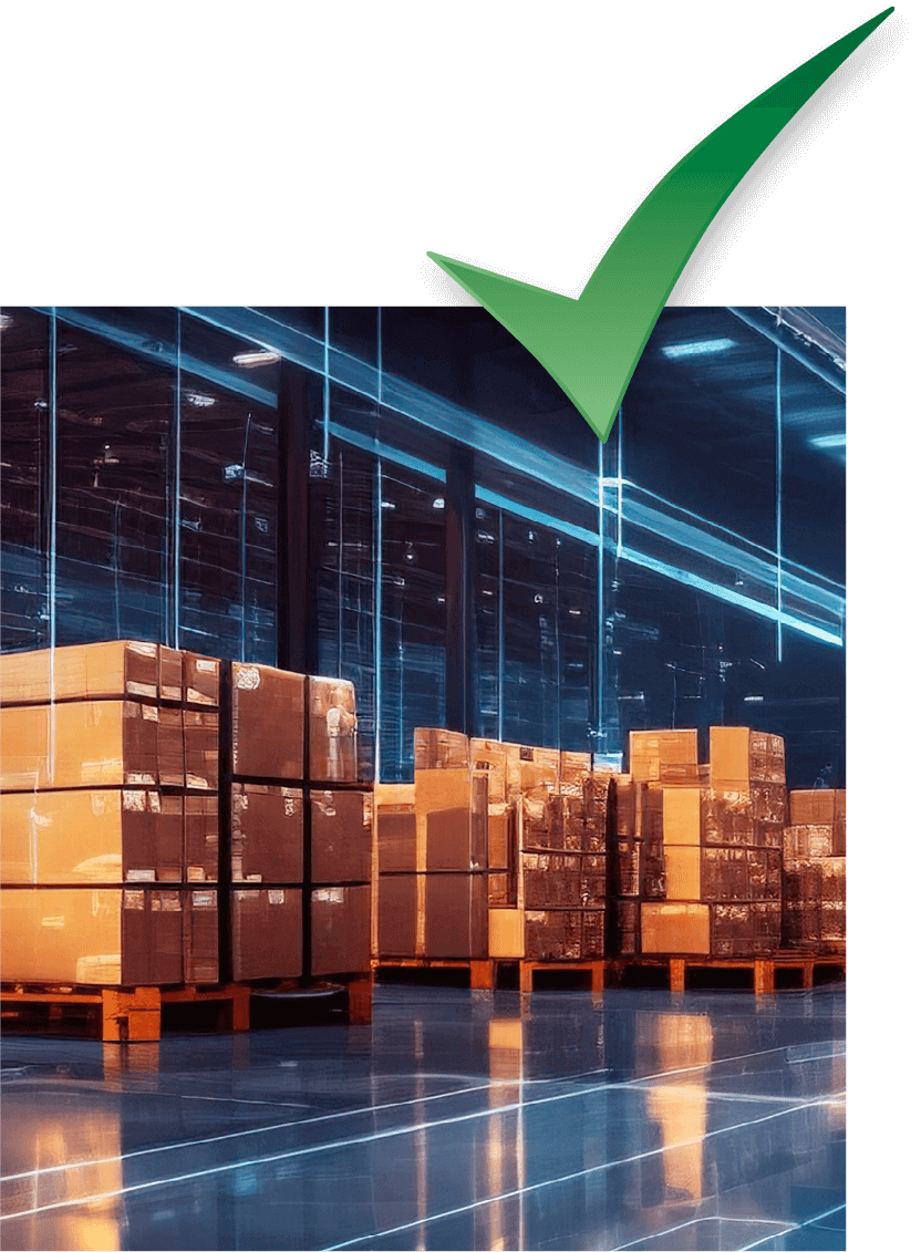 Warehouse with lots of boxes