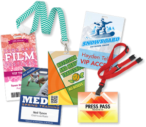 Special Event Oversized Credential Samples