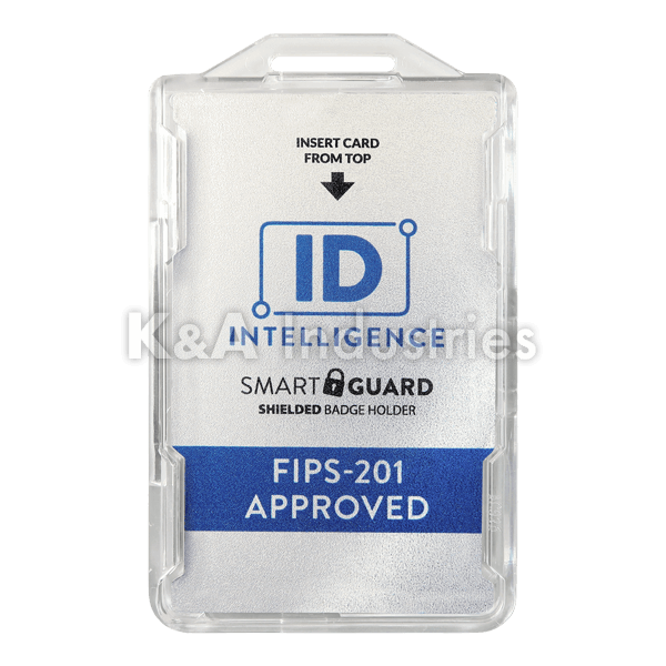 IDI926 FIPS-201 Approved ID Intelligence Smart Guard Shielded Badge Holder Clear