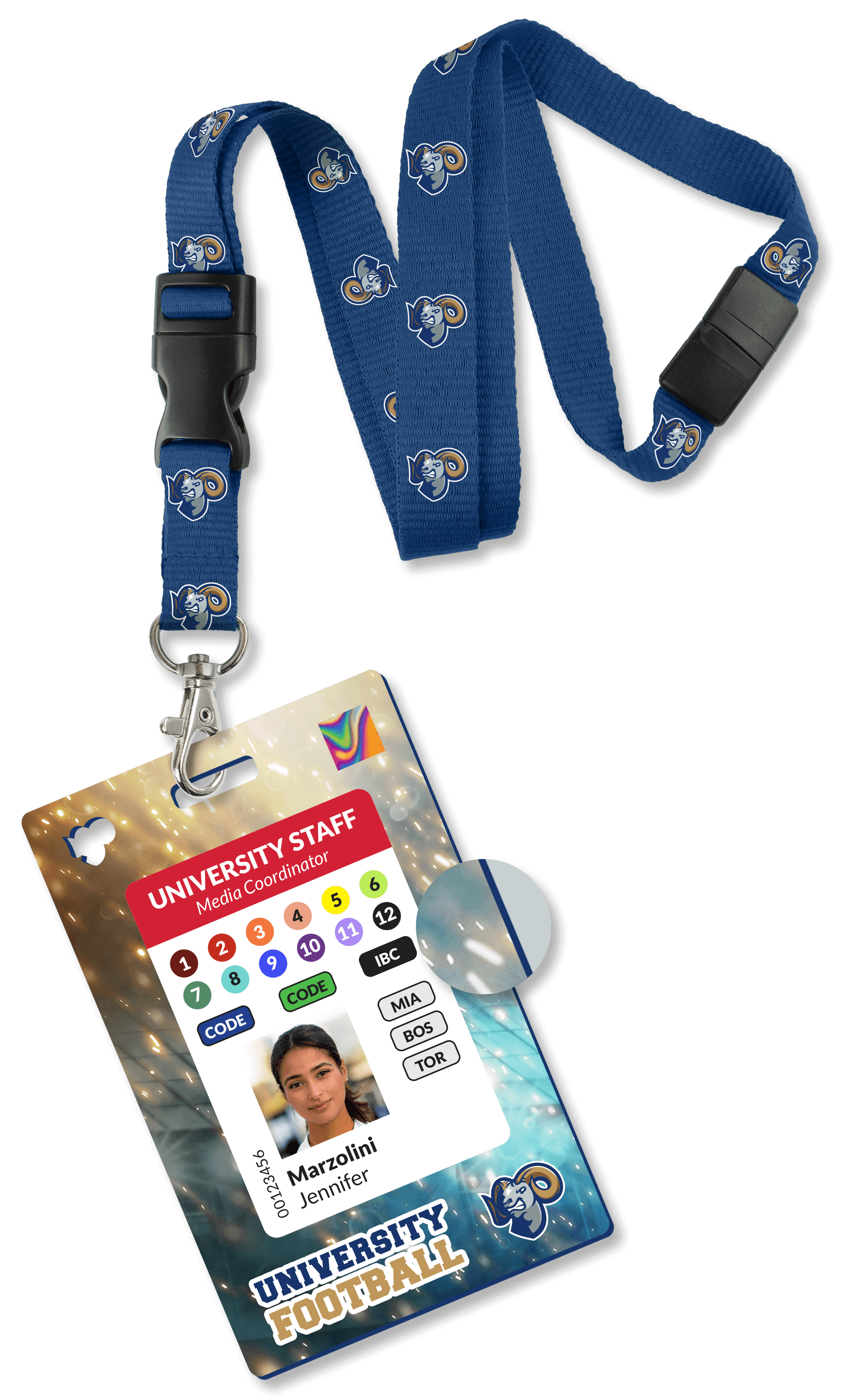 Oversized Event Badge with Custom Lanyard