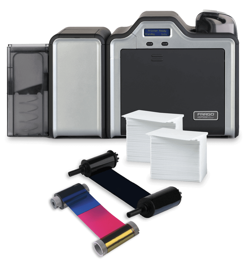 Fargo HDP5000 Card Printer Training and supplies