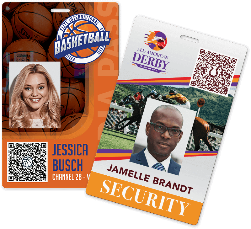 Event badges for basketball and horse racing events