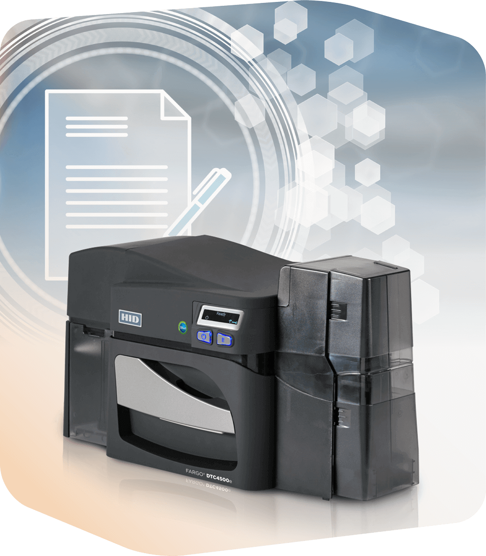 Printer with contract icon