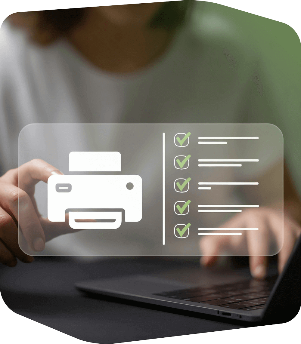 Printer configuration screen