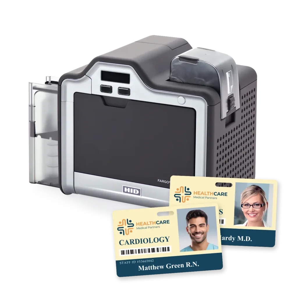 HID Fargo Card Printer with ID Badges