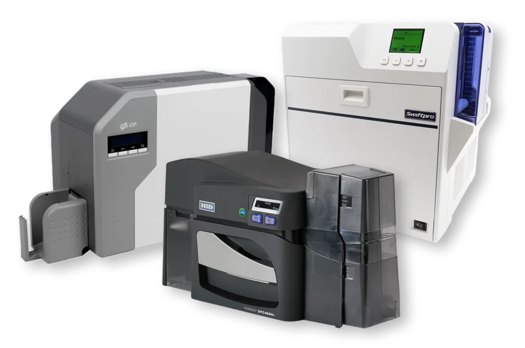 Swift Pro K65, Fargo DTC4500e, IDP Smart 81 Series ID card printers